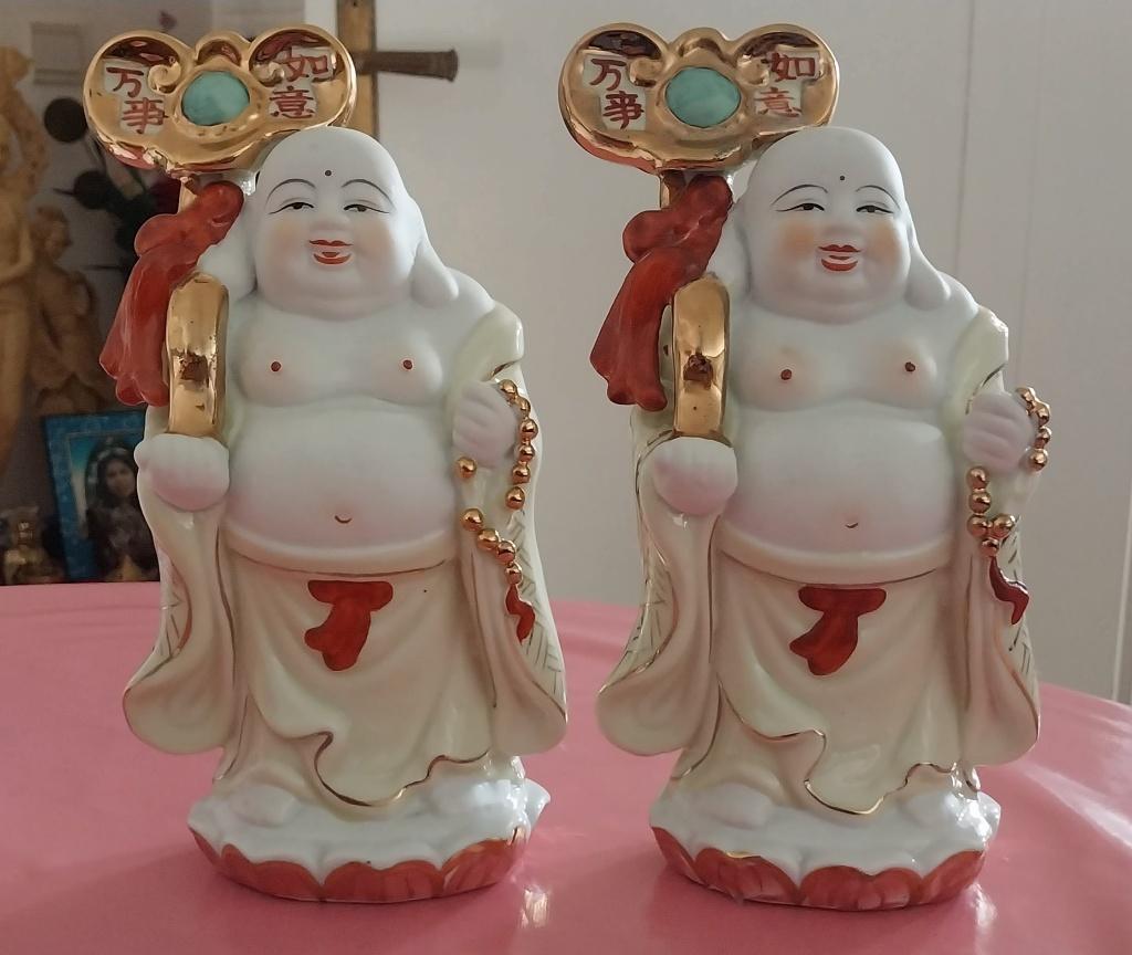 Porseleinen Happy Boeddha geluks-Buddha-....., Ophalen of Verzenden, Nieuw