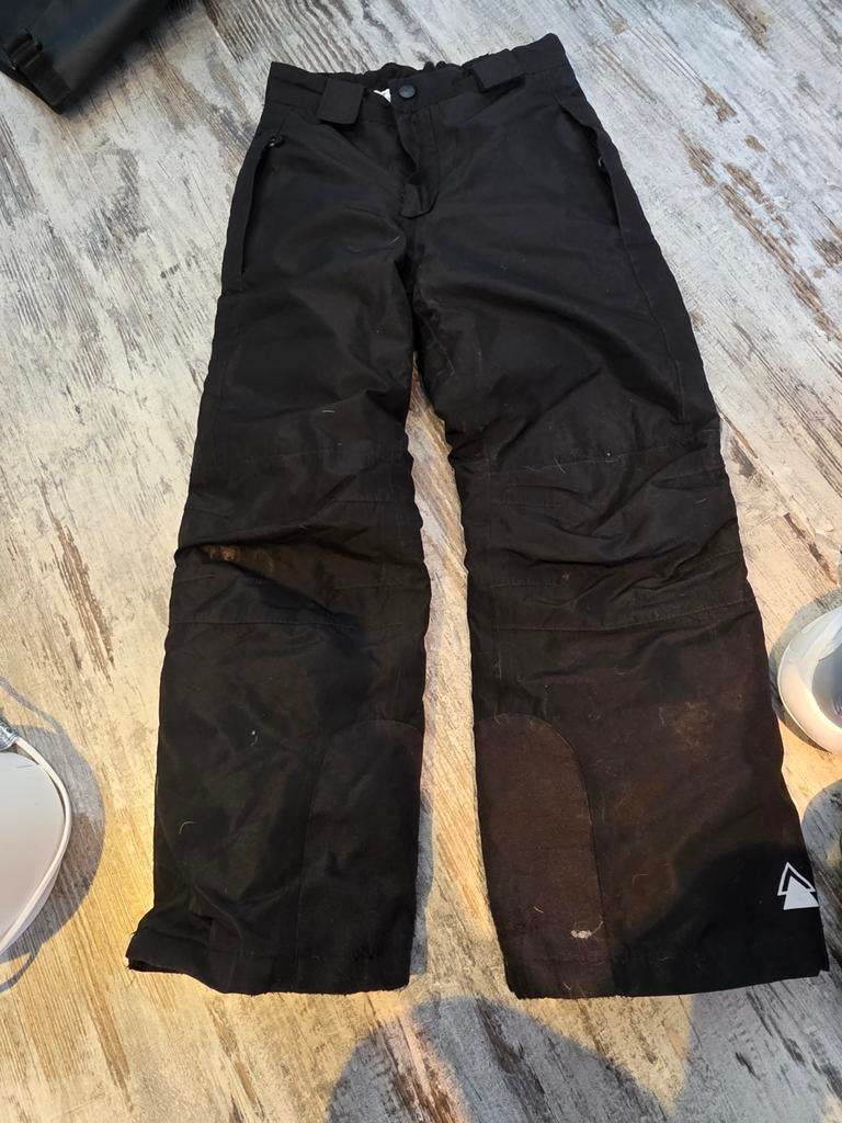Zwarte ski broek maat 128, Broek, Gebruikt, Jongen of Meisje, Ophalen of Verzenden