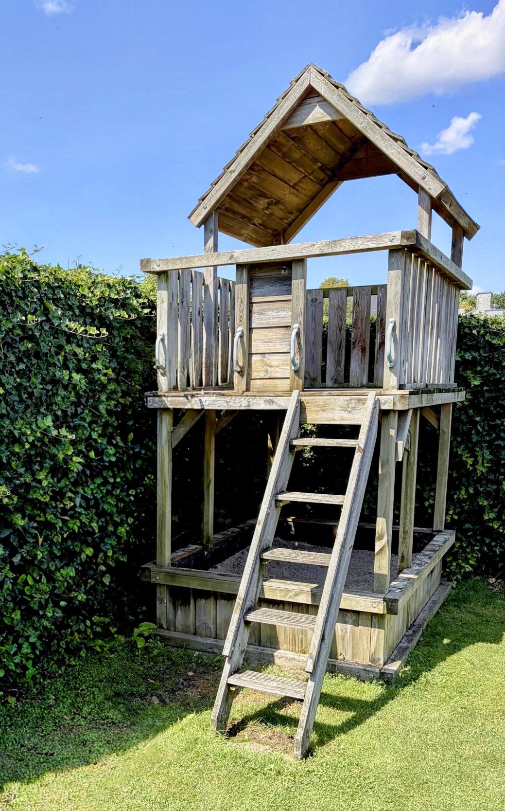 Houten speelhuisje, Ophalen, Gebruikt, Hout