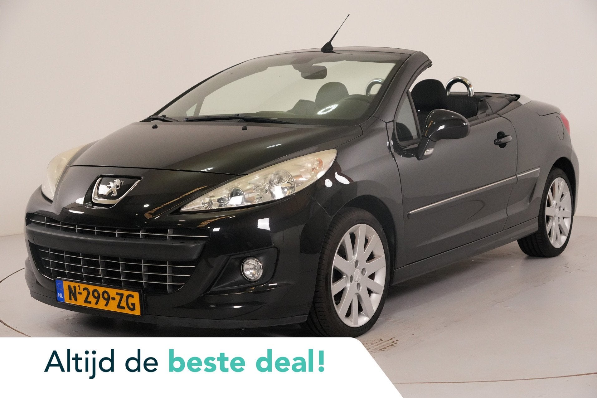 Peugeot 207 CC 1.6 VTi Roland Garros | Automaat | (bj 2012), Euro 5, Stof, Gebruikt, Zwart