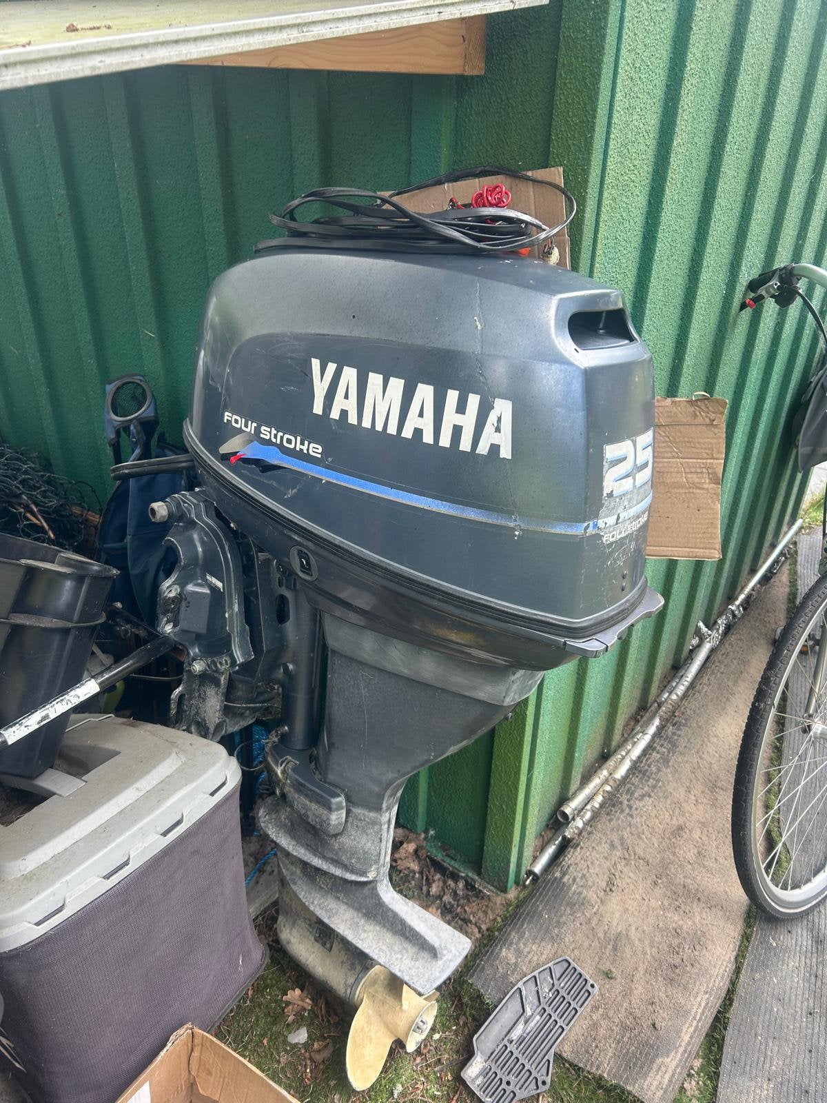Yamaha 25 pk 4t met powertrim, Watersport en Boten, Buiten- en Binnenboordmotoren, Ophalen, 10 tot 30 pk, Gebruikt, Viertaktmotor