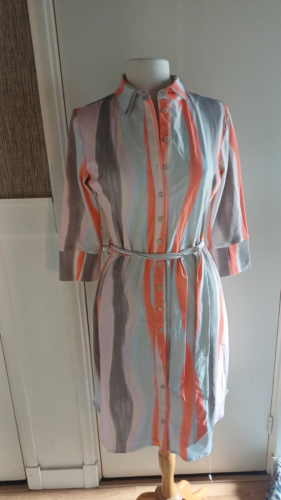 Mi piace travel jurk 3kwart mouw Multi Colorado print, Mp, Mp, Meerkleurig, Maat 46/48 (XL) of groter
