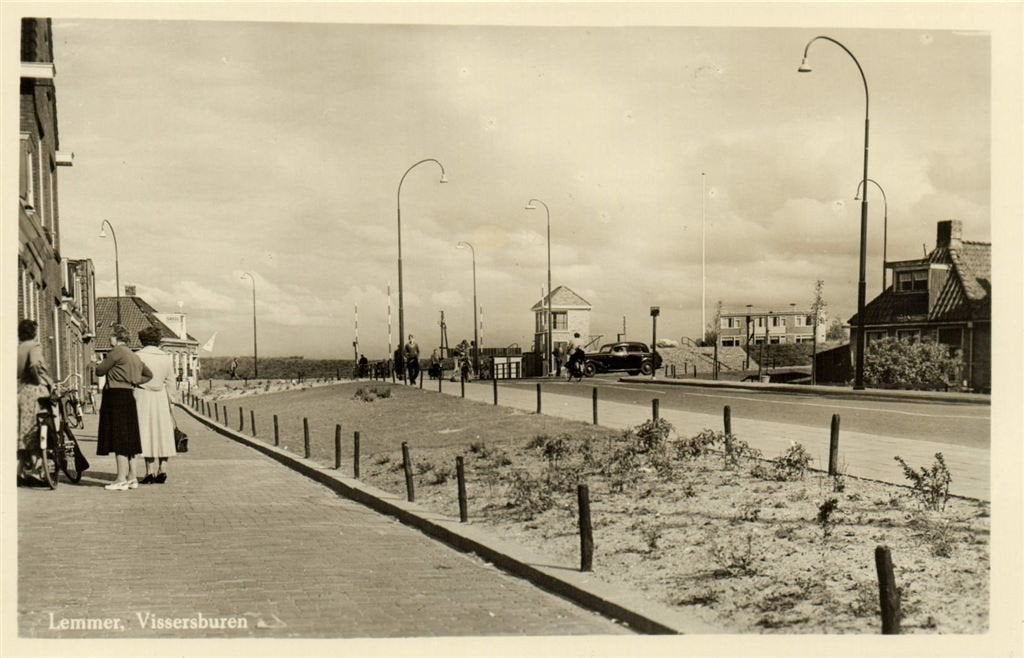 Lemmer, Vissersburen - ongelopen, Verzenden, 1940 tot 1960, Ongelopen, Friesland