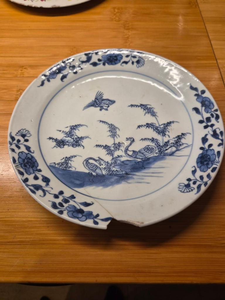 Antiek Chinees/Japans porseleinen bord, Ophalen of Verzenden