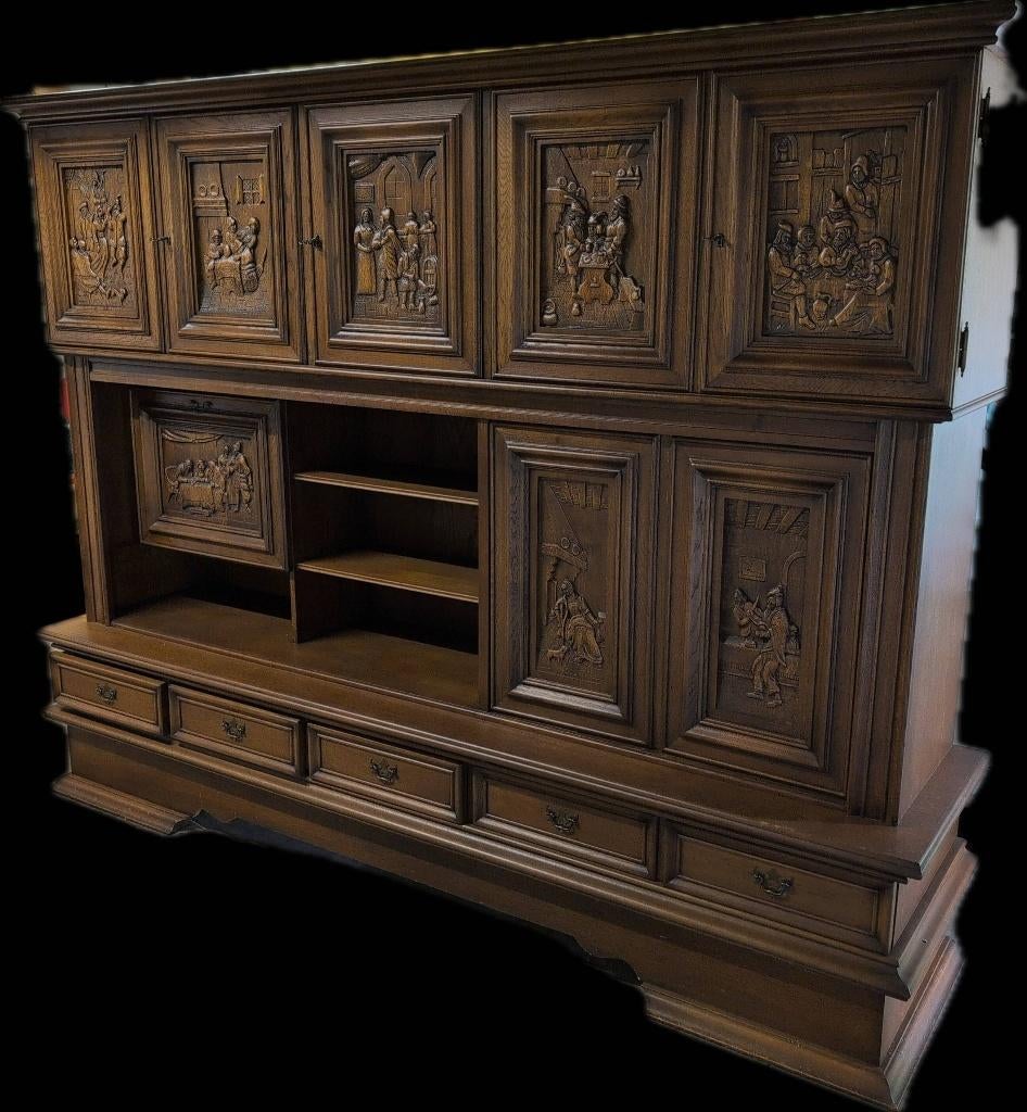 Woonkamerkast, Huis en Inrichting, Ophalen, Gebruikt, Eikenhout, 150 tot 200 cm
