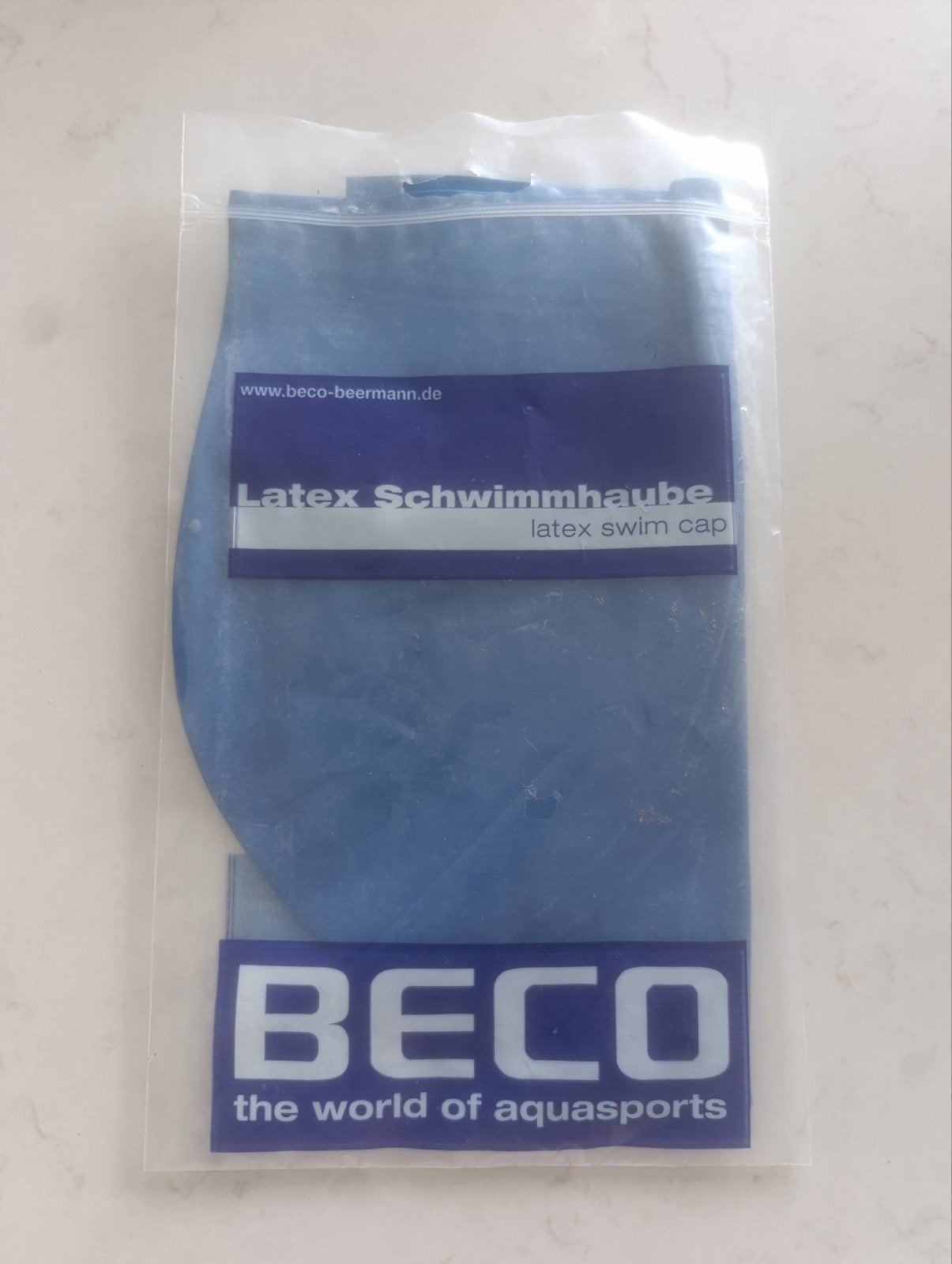 Beco Latex Zwemmuts - Universeel Blauw, Ophalen, Nieuw