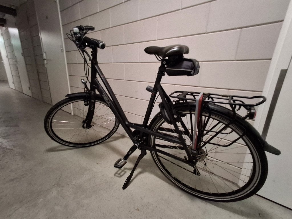 Damesfiets, Fietsen en Brommers, Fietsen | Dames | Damesfietsen, Gebruikt, Versnellingen, 56 cm of meer, Schijfrem