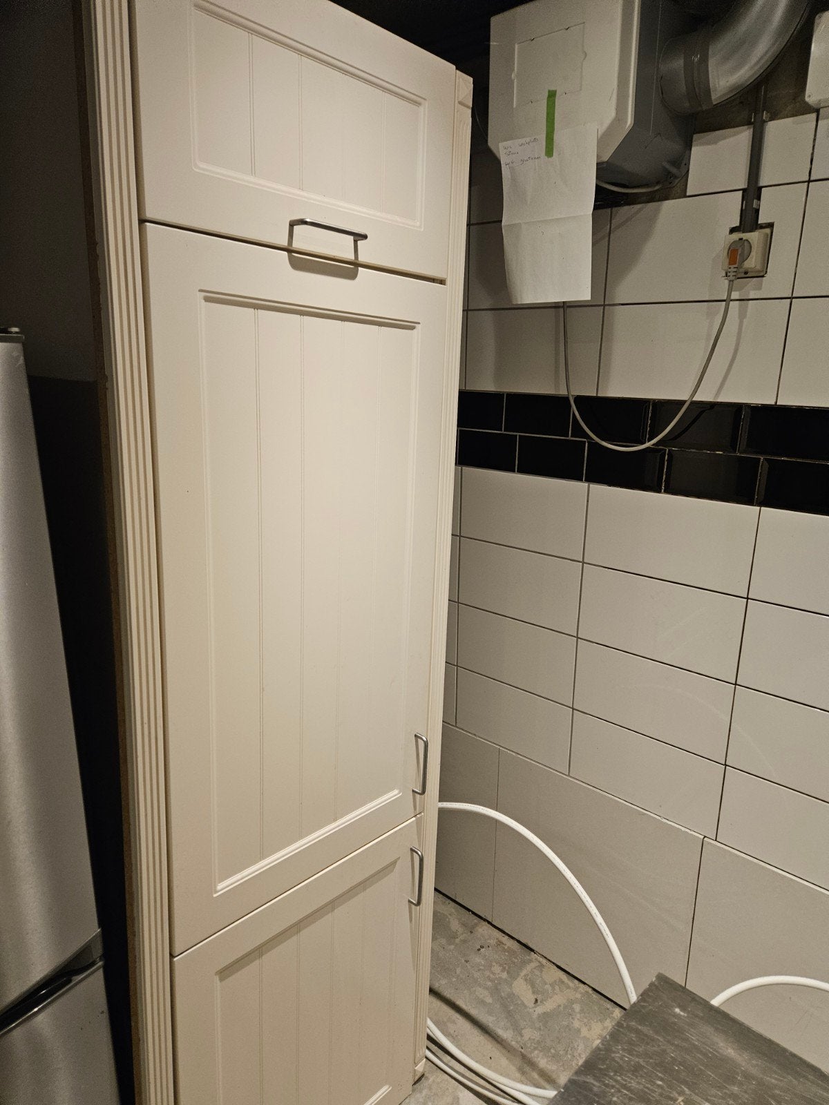 Inbouw ijskast met 3-vaks vriezer en ombouw, Ophalen of Verzenden