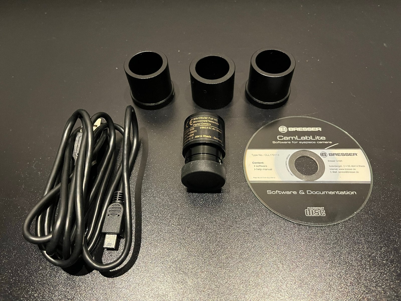 Bresser MikroOcular Full HD Microscoop/Telescoop Camera, Ophalen of Verzenden, Zo goed als nieuw, Minder dan 400x, Onderdelen of Toebehoren