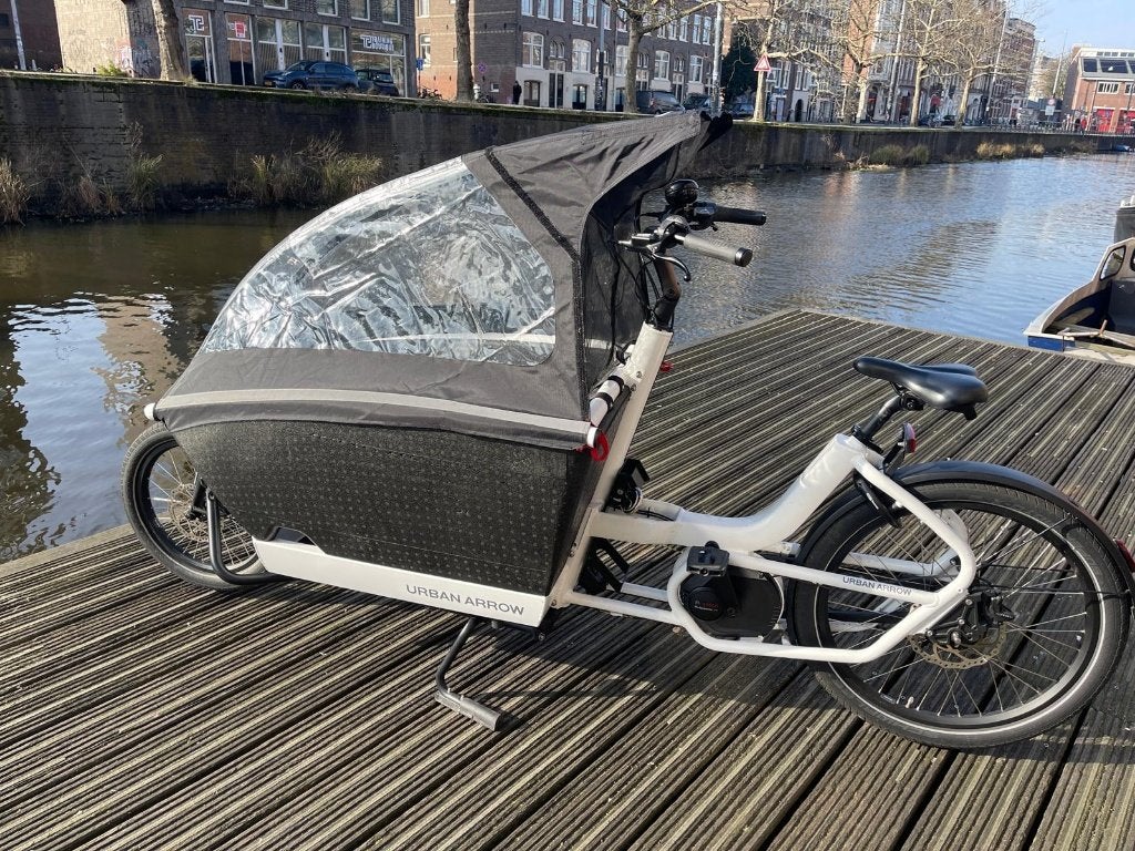 urban arrow, Fietsen en Brommers, Fietsen | Bakfietsen, 3 kinderen, Elektrisch, Zo goed als nieuw, Schijfrem