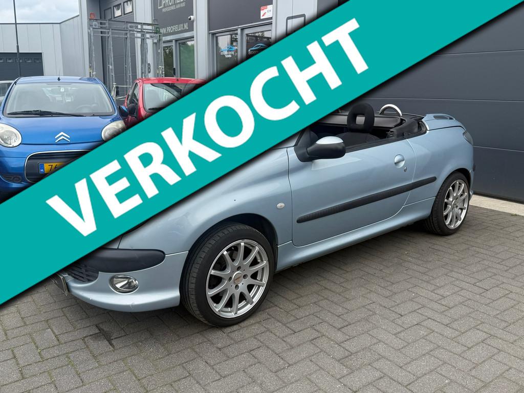 Peugeot 206 CC 2.0 CABRIO | AIRCO | NIEUWE APK |, Gebruikt, 4 cilinders, Cabriolet, 49 €/maand