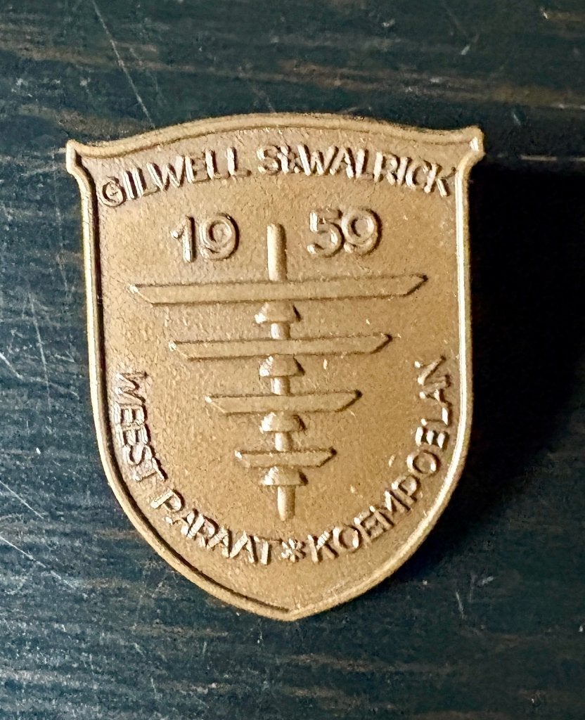 1959 Scouting Koempoelan Gilwell kenteken, Ophalen of Verzenden, Gebruikt, Embleem, Speld of Insigne