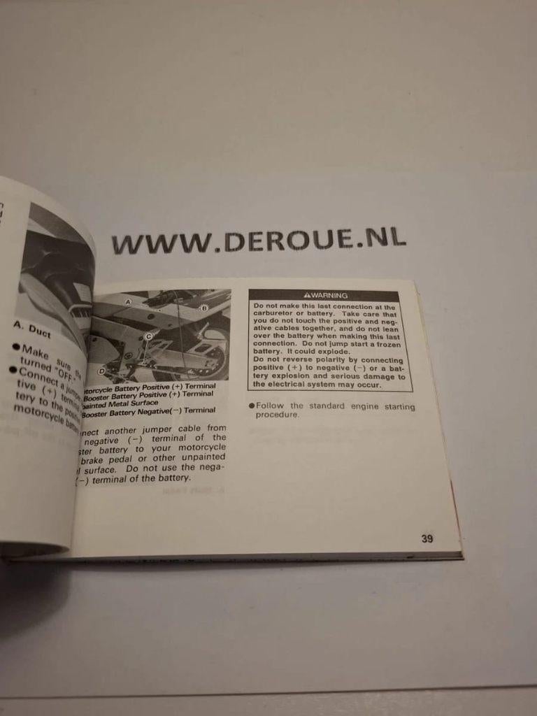 0WNERS MANUAL KAWASAKI ZXR750/ ZXR750R  1991 USED, Ophalen of Verzenden, Kawasaki