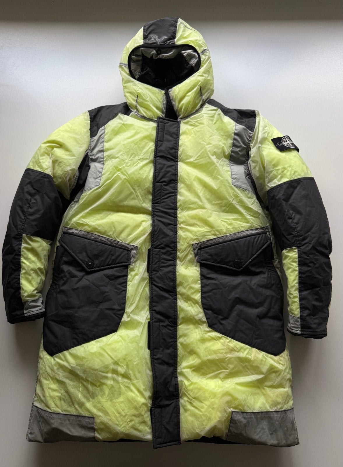 Stone Island Ice Jacket Resin-T Shell donsjas XL, Kleding | Heren, Jassen | Winter, Ophalen of Verzenden, Gedragen, Maat 56/58 (XL)
