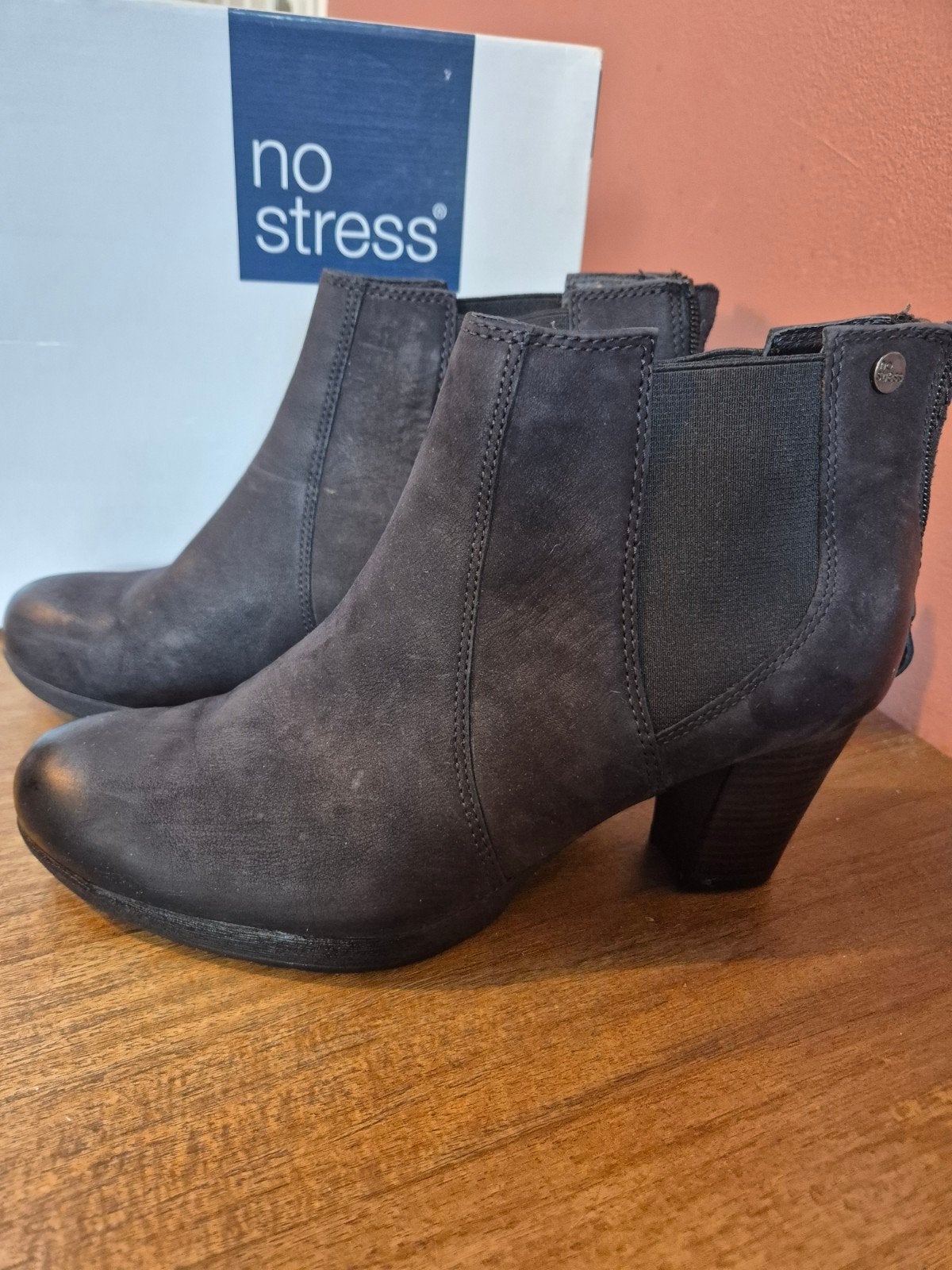 No Stress zwarte enkellaarsjes maat 39, Kleding | Dames, Zwart, Ophalen of Verzenden, No Stress, Gedragen