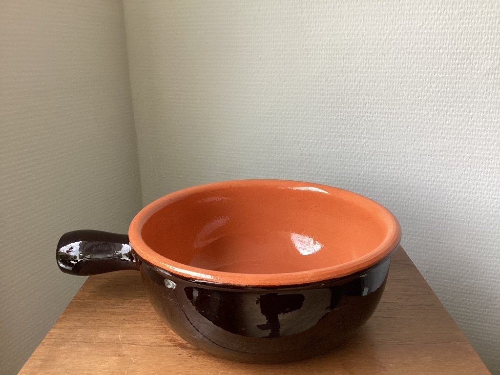 Kaasfonduepan fonduepan craquelé schaal keramiek aardewerk, Huis en Inrichting, Keramiek, Ophalen of Verzenden, Overige stijlen