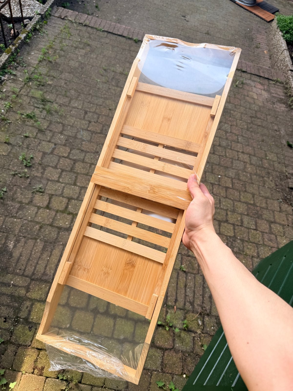 Nieuw bamboe badrek - perfect voor een ontspannen bad, Ophalen, Nieuw, Bruin, Badkamerrek