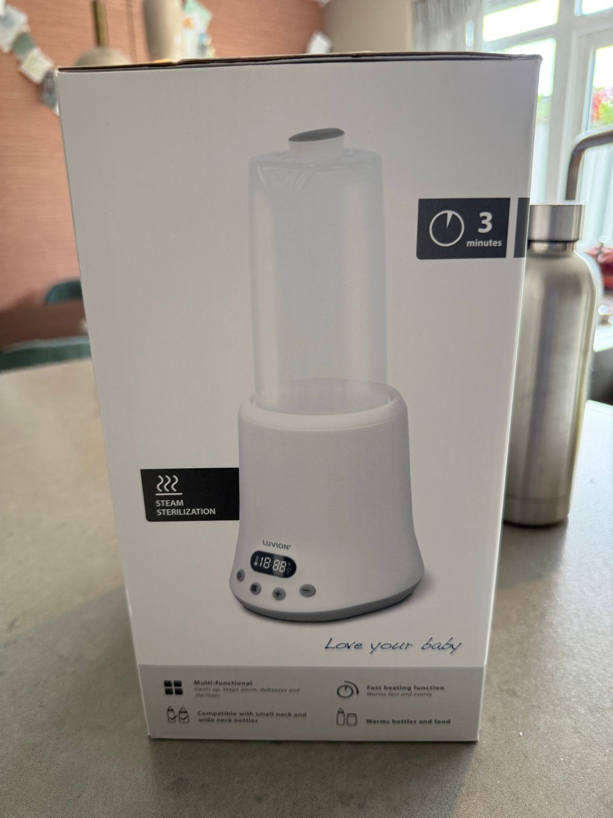 Luvion Flessenwarmer en Sterilisator - Nieuw in doos, Kinderen en Baby's, Babyvoeding en Toebehoren, Nieuw, Flessen- of potjesverwarmer