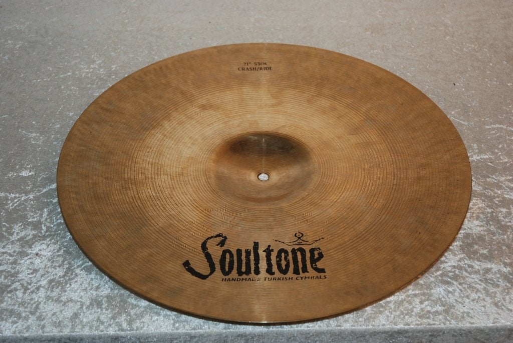 Soultone Custom Briljant crash ride 2432gr gebruikt 21 inch, Gebruikt, ., Drums of Percussie, Ophalen of Verzenden