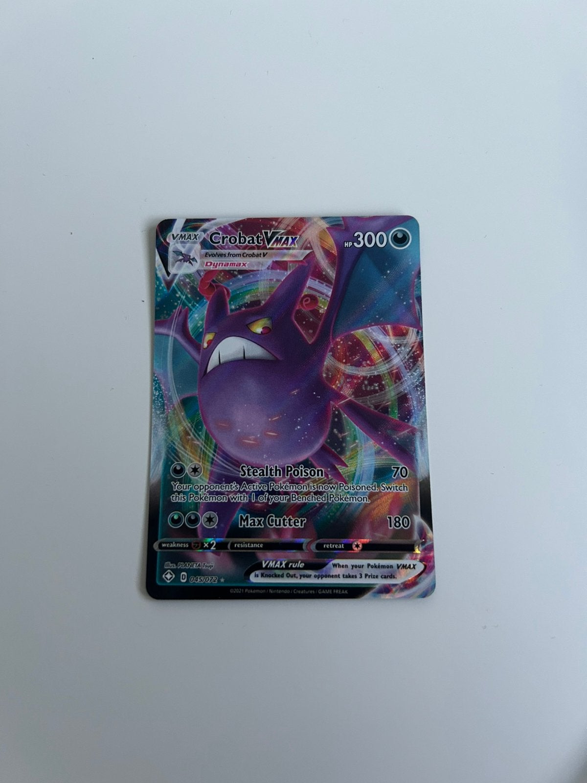 Crobat Vmax Pokemon kaart, Ophalen of Verzenden, Zo goed als nieuw