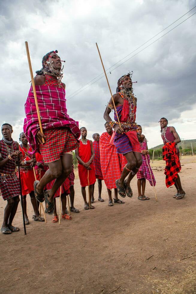 Traditionele Masai Shuka deken, geproduceerd Butterfly, Rood, Woondeken, Handgemaakt, Acryl