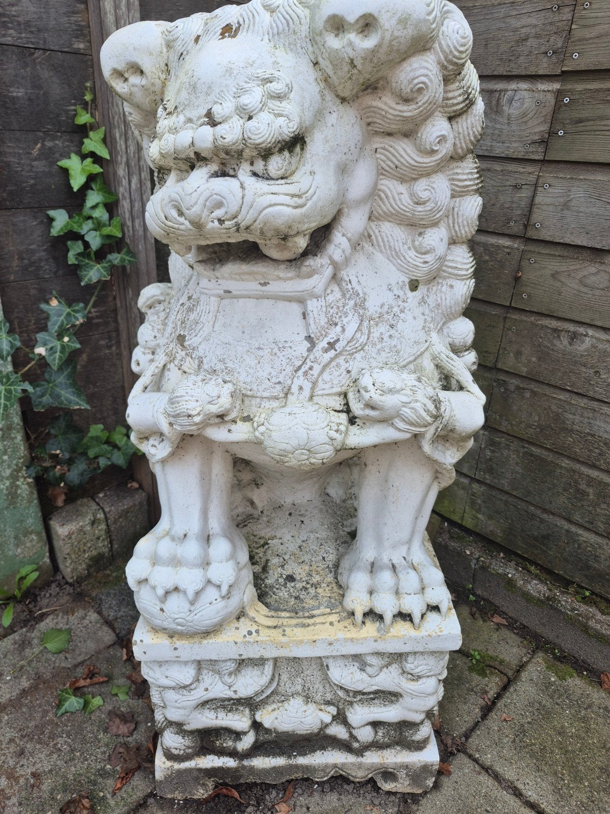 chinezen leeuwen van beton, Ophalen, Gebruikt, Beton, Dierenbeeld