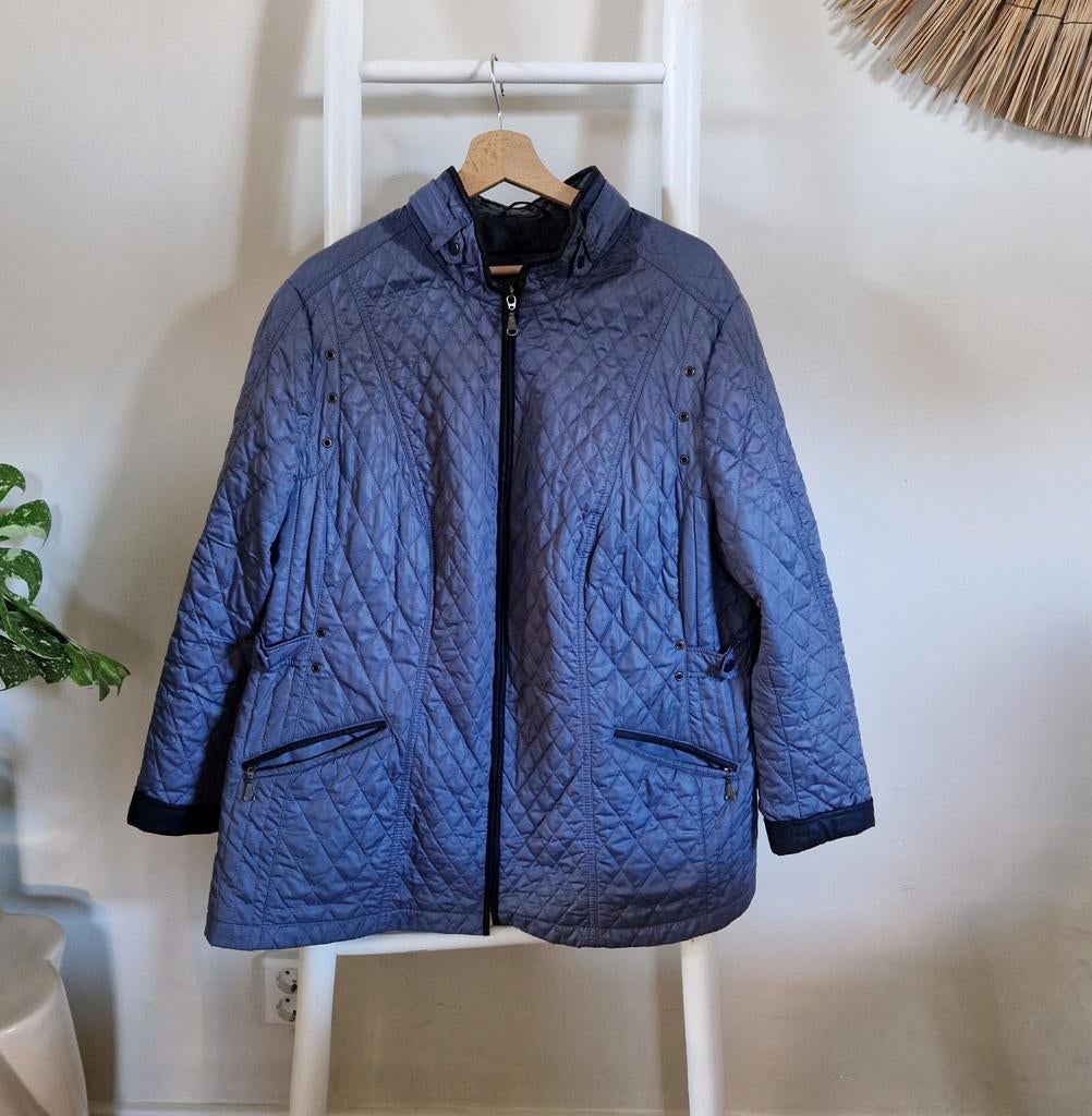 Gelco blauwe dames jas maat 50 atelier paola magna, Kleding | Dames, Ophalen of Verzenden, Gedragen, Maat 46/48 (XL) of groter