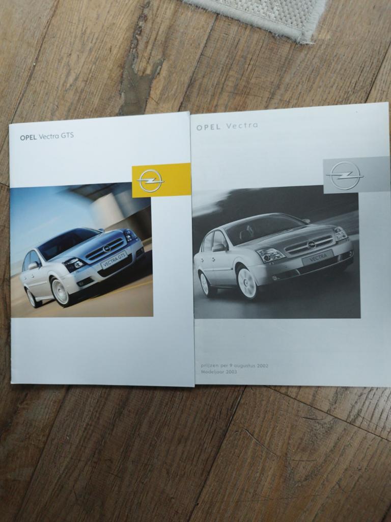 Opel Vectra GTS brochure en prijslijst 2002, Opel, Zo goed als nieuw, Opel, Ophalen of Verzenden