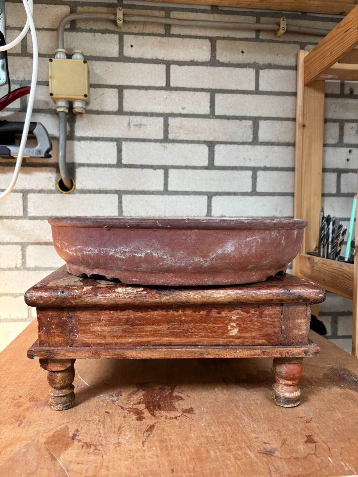 Ronde Bonsai Schaal - Ideaal voor Literati Stijl, Ophalen, Overige materialen, Gebruikt, Minder dan 30 cm