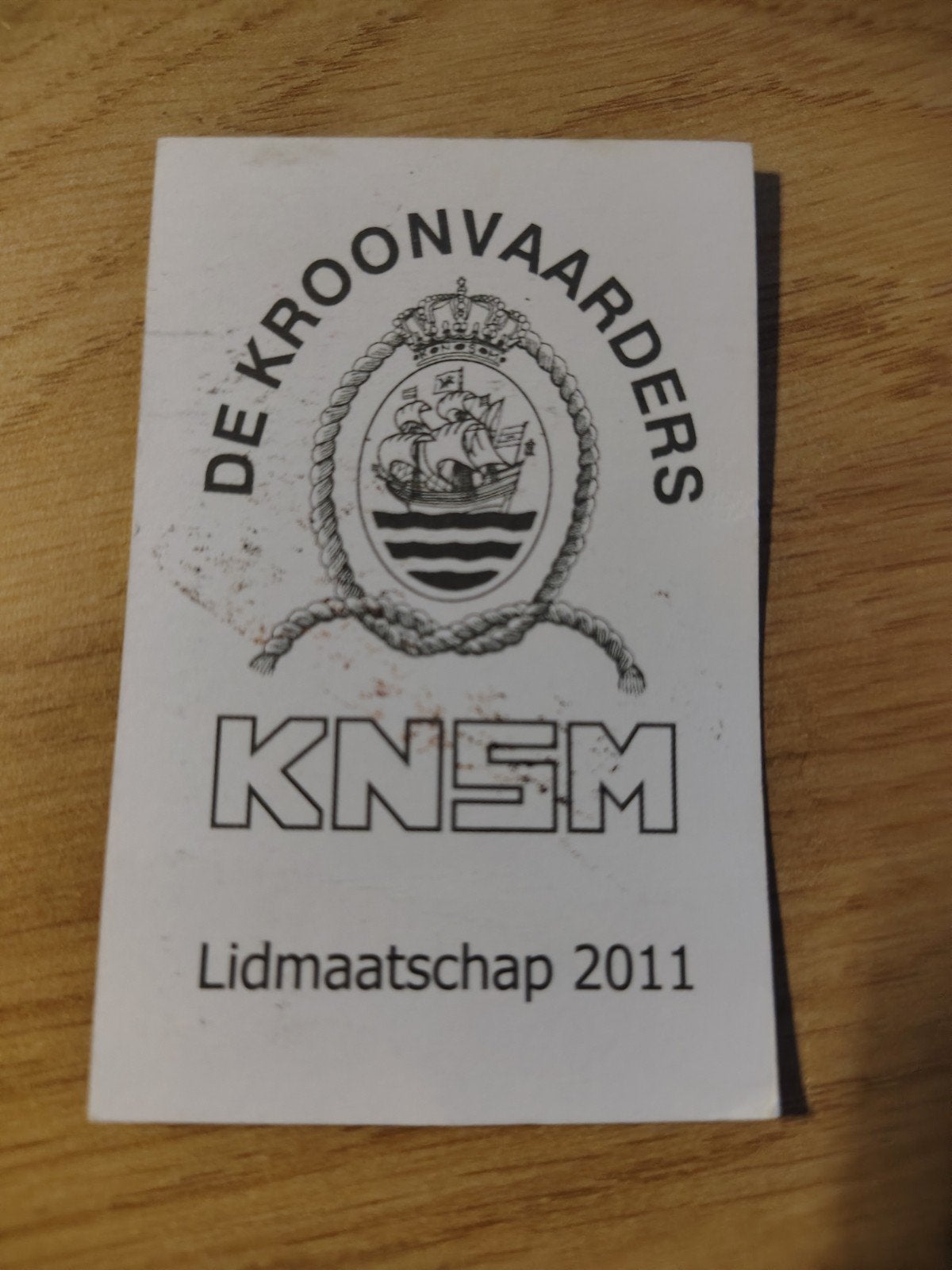 De Kroonvaarders KNSM Lidmaatschap 2011, Verzamelen, Ophalen of Verzenden, Gebruikt
