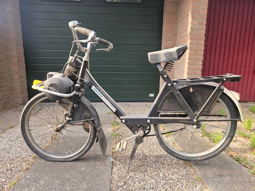 Vintage Solex bromfiets - Zwart, in goede staat, Fietsen en Brommers, Ophalen of Verzenden, Gebruikt