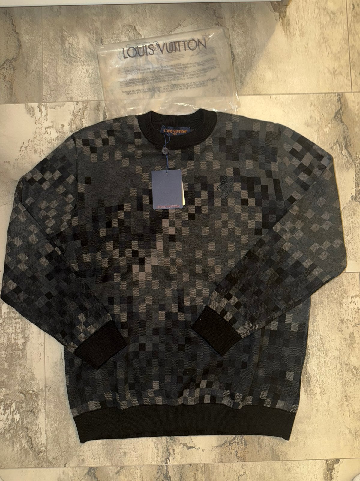 Louis Vuitton Pullover Damoflage Jacquard Sweater trui, Ophalen of Verzenden, Zo goed als nieuw