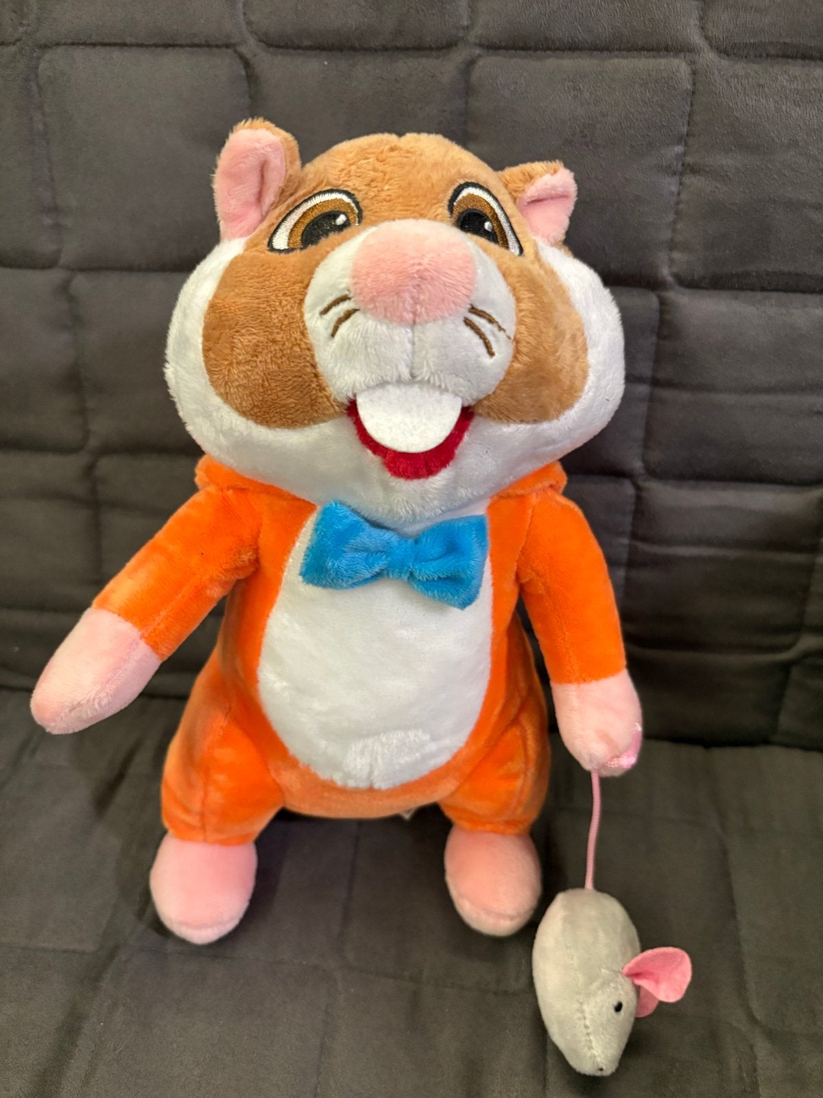 Schattige hamster knuffel met muisje, Oranje, Overige merken, Overige karakters, Hamster