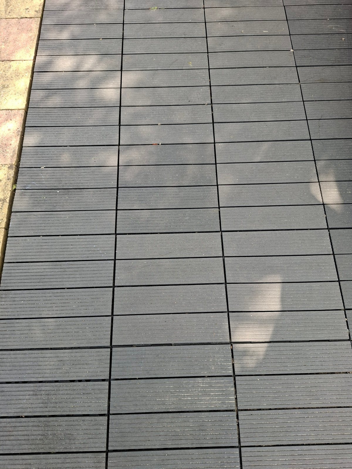 Terrastegels composiet grijs (klik-systeem), Tuin en Terras, Terrasdelen en Vlonders, Gebruikt, Composiet, Ophalen