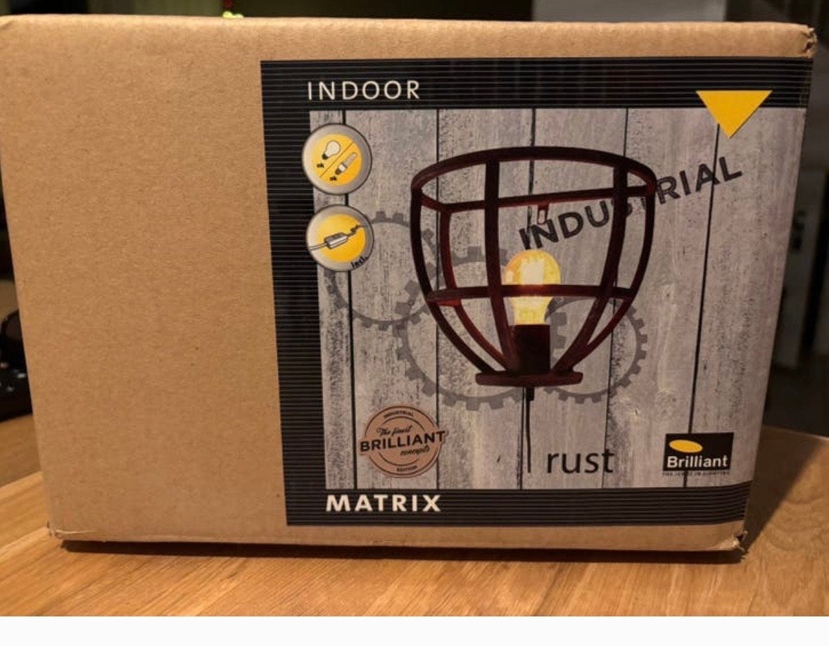 Brilliant Matrix Industriële Hanglamp - Roestkleur, Ophalen of Verzenden, Nieuw
