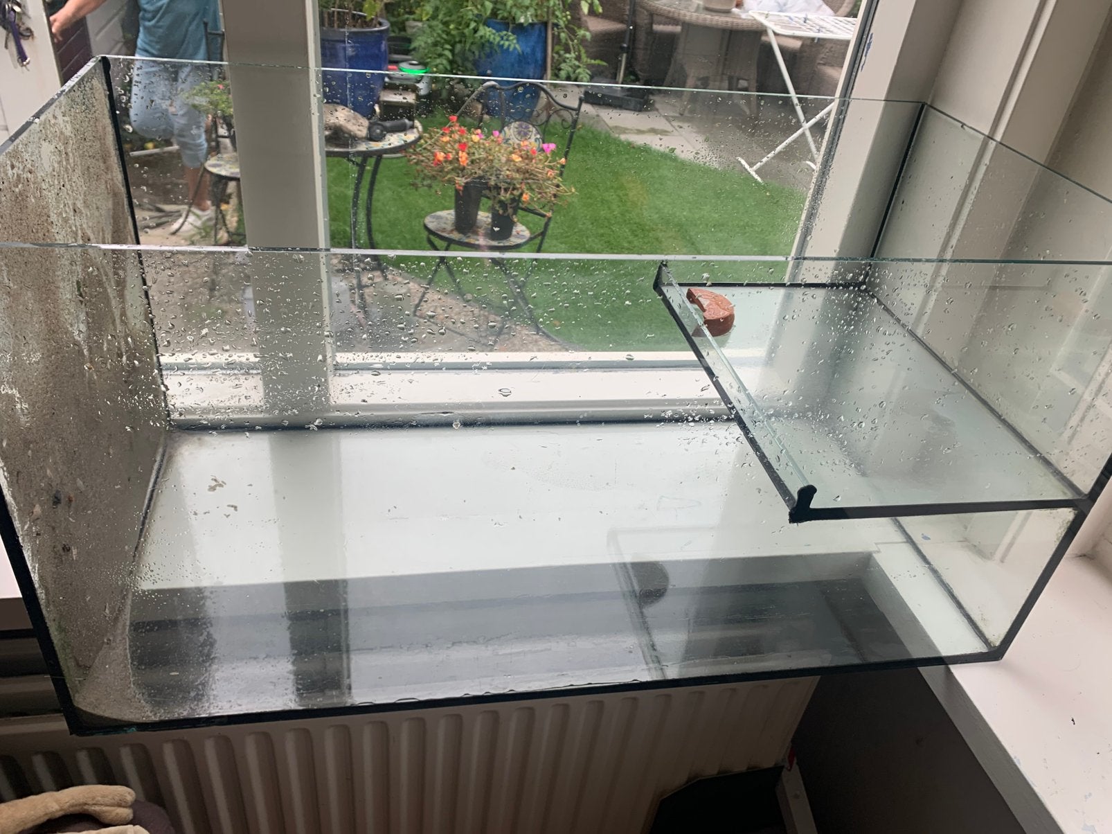 Aquarium 80x40x40  met plateau, Dieren en Toebehoren, Vissen | Aquaria en Toebehoren, Ophalen, Gebruikt, Leeg aquarium