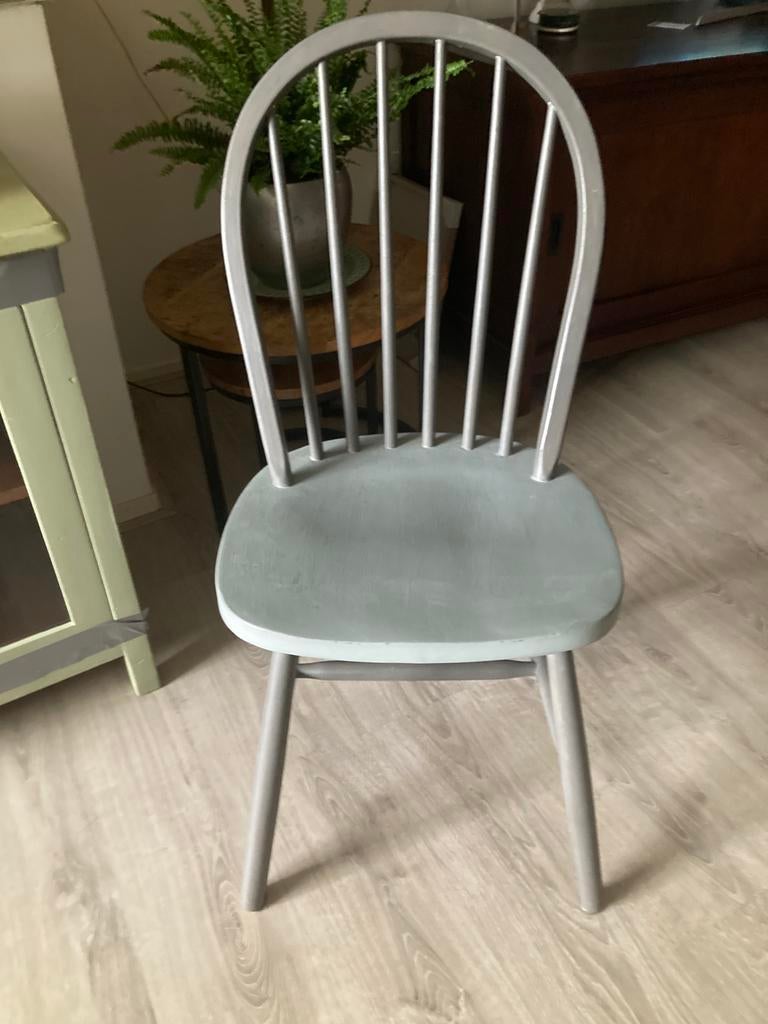 4 eettafel stoelen, Huis en Inrichting, Stoelen, Ophalen, Gebruikt, Hout, Vier