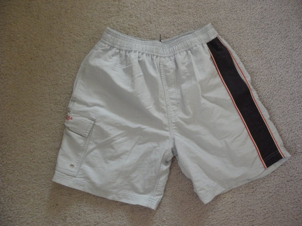 Grijs blauw zwem short bermuda broek HOOKIPA 164 prima staat, Broek, Gebruikt, Ophalen of Verzenden, Jongen