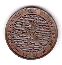 Willem III - 1 cent 1881 UNC- met stempelbreuk TOP -Sch.698, Postzegels en Munten, Munten | Nederland, Ophalen of Verzenden, Koning Willem III