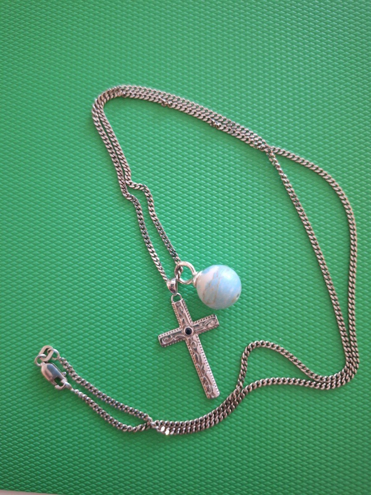 Zilver kruisje met ketting S925, Met hanger, Nieuw, Ophalen of Verzenden, Zilver