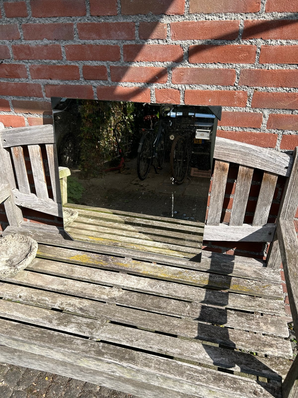 Grote spiegel dubbelzijdig 60 x 60, Huis en Inrichting, Ophalen, Gebruikt, Vierkant, Minder dan 100 cm