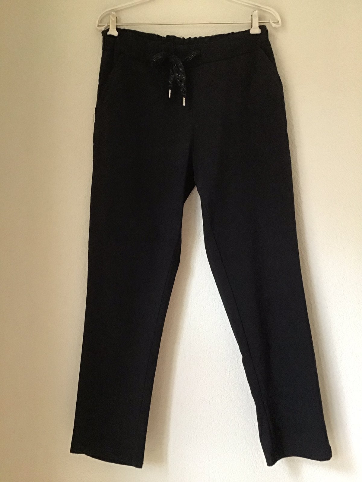 Made in Italy Broek zwart maat M, Maat 38/40 (M), Zwart, Ophalen of Verzenden, Zo goed als nieuw