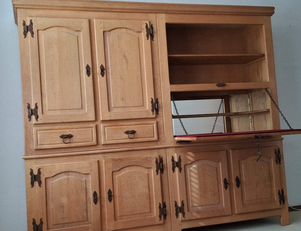 Eiken buffetkast i.z.g.s., Huis en Inrichting, Kasten | Buffetkasten, Ophalen, Eikenhout, Zo goed als nieuw, 200 cm of meer