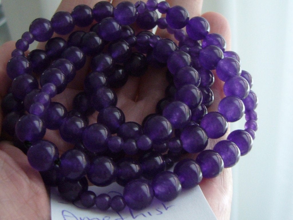 Amethist Extra lang 100 ketting Amethyst mineraal edelsteen, Sieraden, Tassen en Uiterlijk, Kettingen, Zo goed als nieuw, Steen of Mineraal
