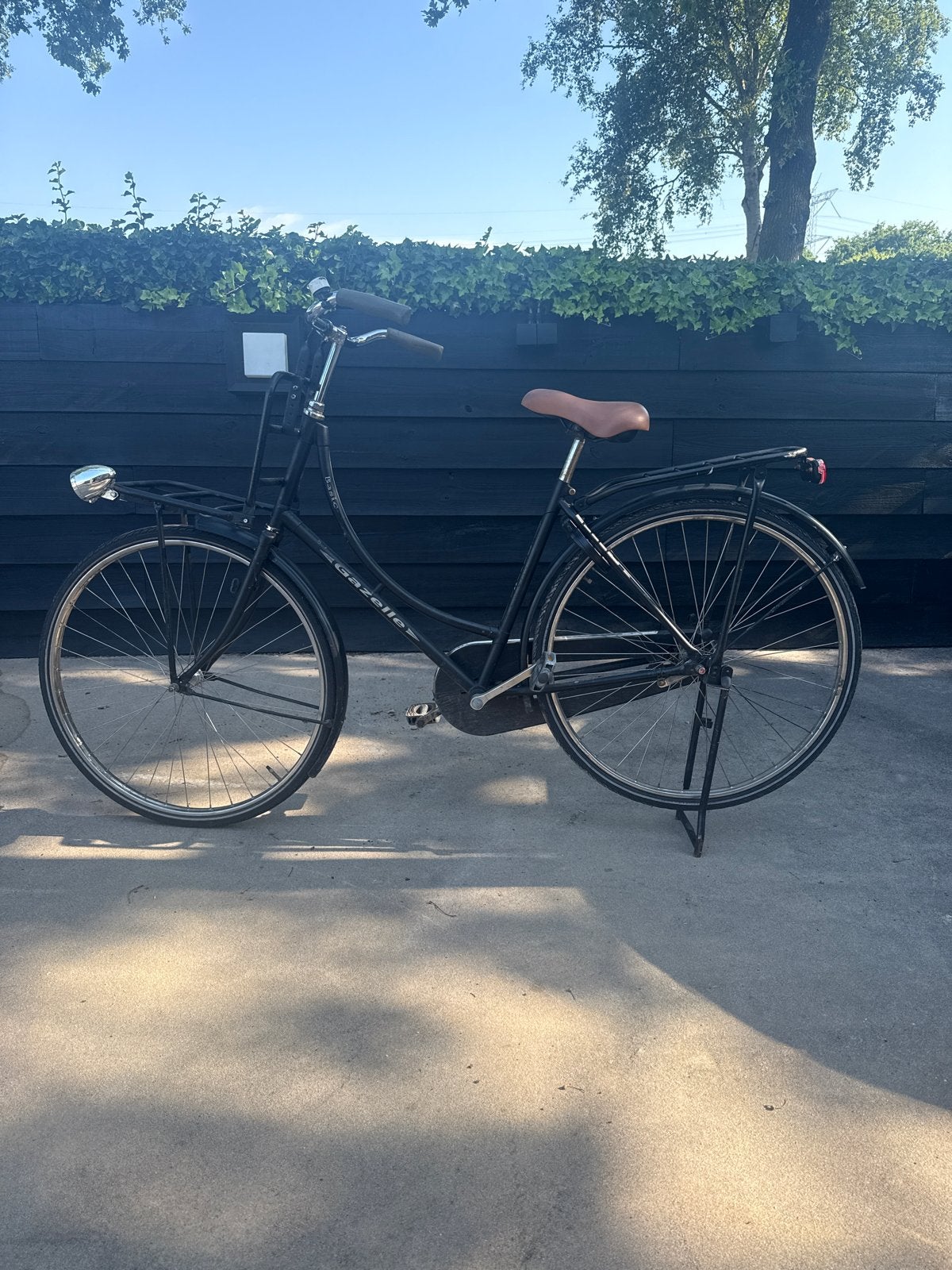 Gazelle stadsfiets met rek - Zwart, Ophalen, Velgrem, Versnellingen, Gazelle