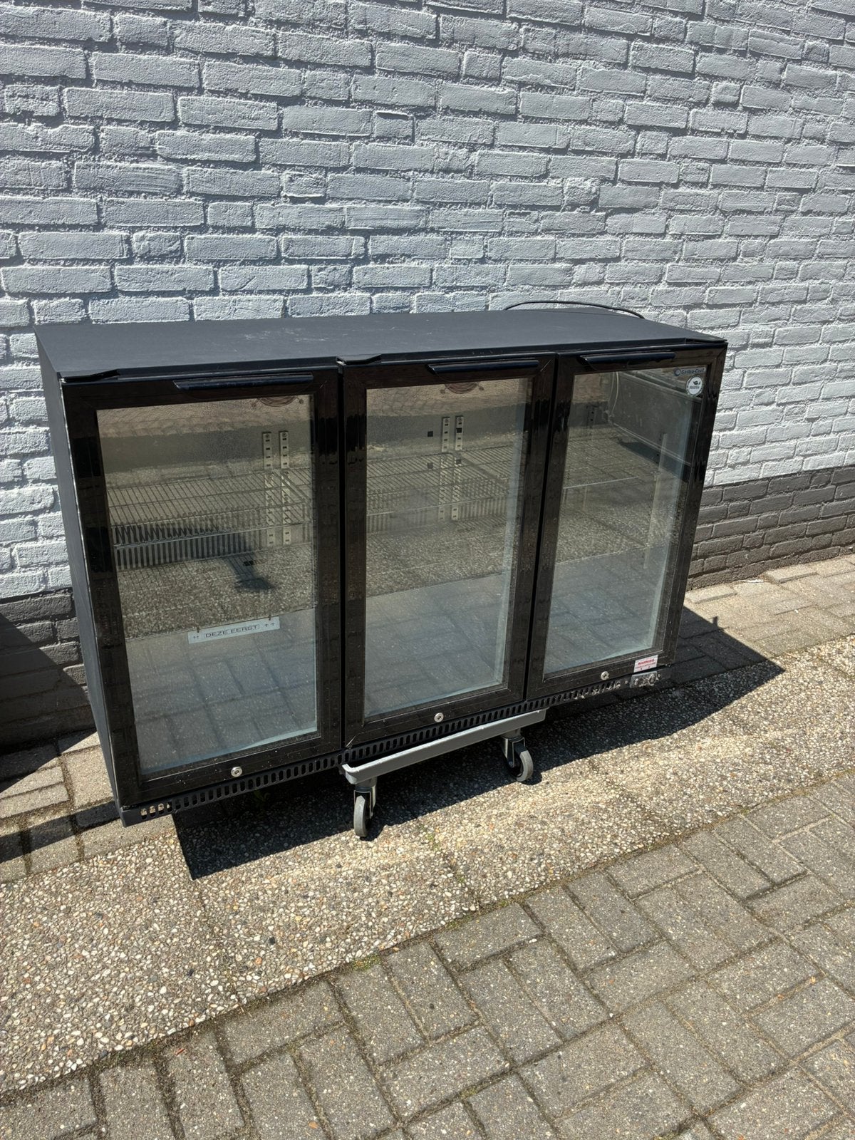Grote 3 deurs koelkast met glazen deur, Ophalen of Verzenden