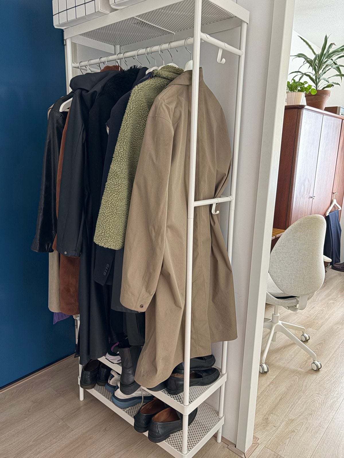 IKEA MACKAPÄR kapstok met schoenenopberger, Gebruikt, Metaal, 150 tot 200 cm, Ophalen