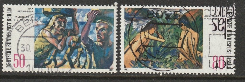 Berlijn 1982 678/679 Moderne kunst, Gest, Ophalen of Verzenden, Overige periodes, Gestempeld