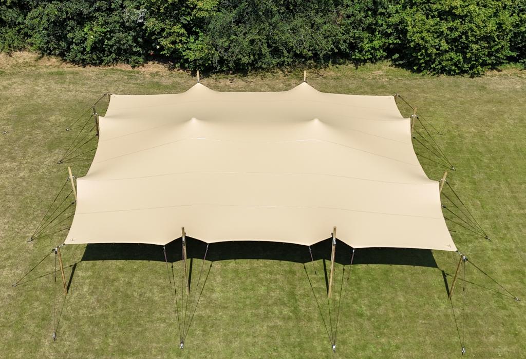 Te koop: Stretchtent 15,0*10,0 (740gr NIEUW!), Tuin en Terras, Partytenten, Nieuw, Overige typen, 2 meter of meer, 8 meter of meer