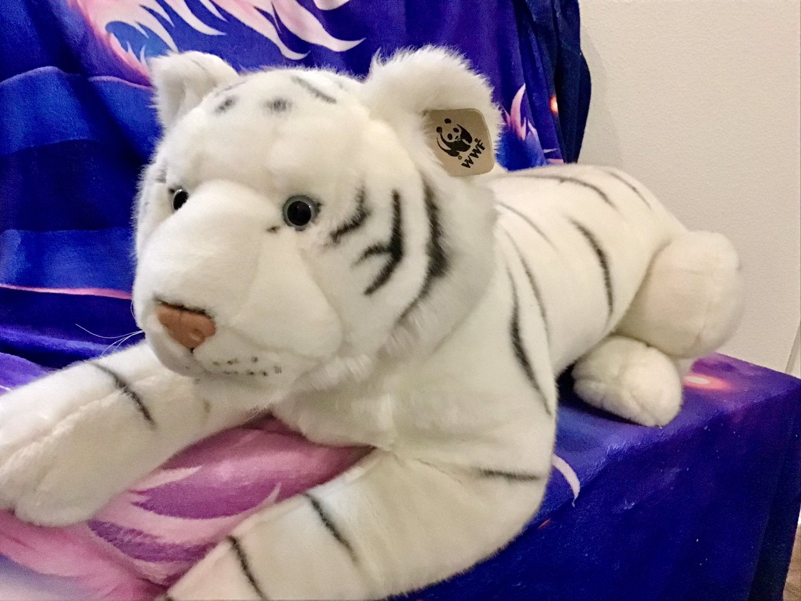 WWF WNF gigantische witte tijger knuffel, Ophalen, Overige merken, Zo goed als nieuw, Wit